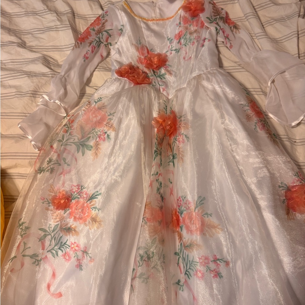 Disney White and Orange Floral Dress